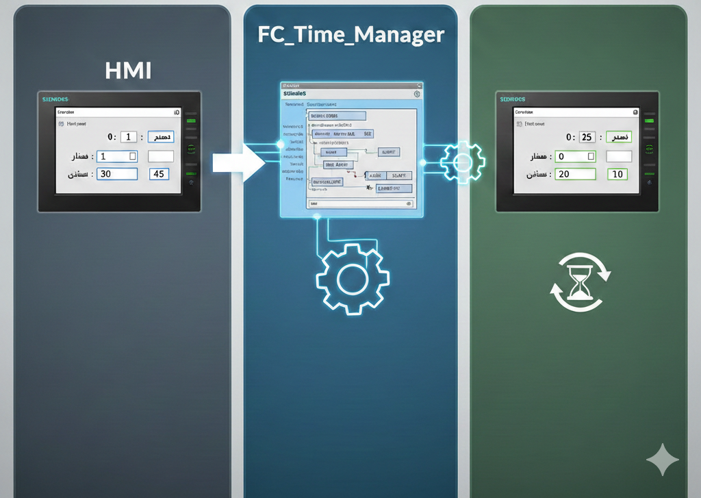 تفکیک تایم در plc